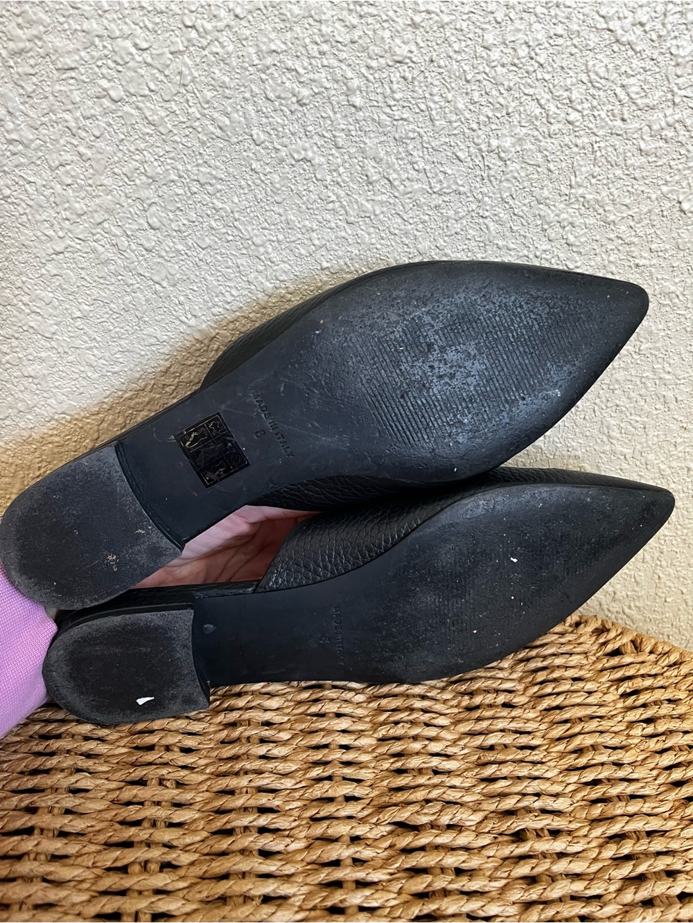 Everlane The Boss Mule Black Pebbled Leather Women’s Size 8 - Picture 4 of 7
